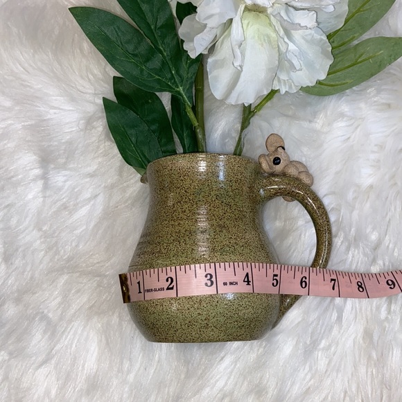 Hand Made Pottery Pitcher with Cute Little Mouse on Handle - Picture 13 of 17